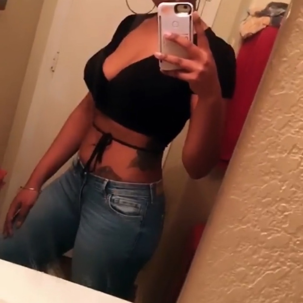 Crop Black Blouse